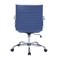 Leisuremod Harris Faux Leather Office Chair, Navy Blue HO19BUL - alternate 5