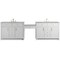 James Martin Vanities Bellshire 120" Dual Vanity Set w/24" Make-Up Counter, Bright White w/3 cm Victorian Silver Silestone 660-VMC120-BW-3VSL - alternate 1