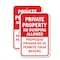 Signmission Private Property No Dumping Allowed Propiedad Privada N, 18'' X 24'', Heavy Gauge Aluminum, 2PK A-1824-2PACK-2856 - alternate 1
