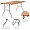 Flash Furniture Rectangle Folding Table, Wood Top, Wood Grain YT-WTFT30X72-TBL-GG - alternate 2
