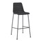 Homeroots Set of Two 30" Black Fabric and Steel Low Back Bar Height Bar Chairs 544694 - alternate 3
