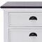 Homeroots 71in Classic White and Black Entertainment Unit with Two Drawers 397710 - alternate 6