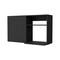 Homeroots 39in Black Accent Cabinet With Two Shelves 518043 - alternate 1