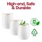 Smarty Had A Party 12 oz White with Gold Elegant Stemless Plastic Wine Glasses 64 Glasses, 64PK 3712-WHG-CASE - alternate 7