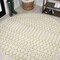Jonathan Y Ourika Moroccan Geometric Textured Weave Cream/Green 5 ft Round Indoor/Outdoor Area Rug SMB108M-5R - alternate 1
