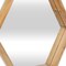 Homeroots 21" Brown Hexagon Wood Framed Accent Mirror 379820 - alternate 3