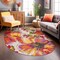 World Rug Gallery Modern Bright Flowers Non-Slip Area Rug 5 ft x 7 ft Oval Multi 503MULTI5OV - alternate 3