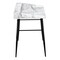 Homeroots 47" White and Black Wood and Metal Parsons Computer Desk 489839 - alternate 5