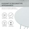 Leisuremod Round 19.7 in W, 19.3 in L, MDF/Stainless Steel, White RSW-19W - alternate 5