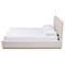 Baxton Studio Granger Velvet Fabric Platform Bed, Alabaster White, Queen 262-14453-ZORO - alternate 4