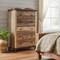 Homeroots 36" Brown Solid Wood Five Drawer Chest 524575 - alternate 6