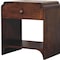 Homeroots 20" Walnut Solid Wood Round One Drawer Nightstand 722581 - alternate 1