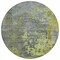 Homeroots 8' Fern Green Gray And Olive Green Round Abstract Washable Indoor Outdoor Area Rug 618228 - alternate 3