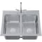 Amgood Stainless Steel 2 Compartment Drop-In Sink Bowl 10 in. x 14 in. x 10 in. With Faucet SINK DIS S2C-101410-F-Z - alternate 2