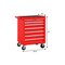 Homeroots 15" Red Multi-Tier Steel Rolling Cabinet With Lid 714597 - alternate 3