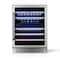 Tcl 5.1 Cu. Ft. 46-Bottle Wine Cooler, Dual-Zone, Digital Controls, LED Light, Glass Door, Stainless TRW46B8AS - alternate 1