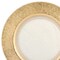 Homeroots 13in Clear And Gold Round Glass Handmade Charger Plate 375871 - alternate 2