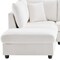 Homeroots 79" White Fabric Modular Sleeper Sofa With Ottoman 568300 - alternate 6