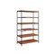 Homeroots 70" Oak And Black Metal and Wood Six Tier Etagere Bookcase 486300 - alternate 2
