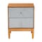 Baxton Studio Taylin Mid-Century Grey Corduroy and Oak Brown Wood 2-Drawer Nightstand 257-14145-ZORO - alternate 7