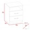 Homeroots 20" Wood Two Drawer Nightstand 453293 - alternate 3