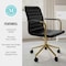 Martha Stewart Taytum Upholstered Office Chair in Black/Polished Brass CH-142370-BK-GLD-MS - alternate 3