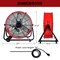 Edendirect 24 in 3-Speed Industrial Drum Fan in Red, with 360 Deg Adjustable Tilt, with Rolling Casters ZRFGD-24T-Red - alternate 5