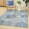 Homeroots 5' X 7' Navy Blue Ivory And Blue Nautical Indoor Outdoor Area Rug 552499 - alternate 6