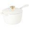 Crock-Pot Artisan 3 Quart Enameled Cast Iron Saucepan with Lid in Linen and Gold 137363.02 - alternate 1