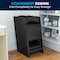Flash Furniture HERCULES Kids Black Resin Folding Chairs with Black Vinyl Padded Seat, 2PK 2-LE-L-1K-BK-GG - alternate 5