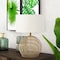 Homeroots 21" Natural Rattan Table Lamp With White Drum Shade 524282 - alternate 5