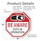 Signmission Be Aware CCTV In Operation, 18 inch X 18 inch, Plastic Sign, 2PK OC-P-2PACK-18-32 - alternate 4