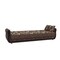 Homeroots 90" Beige And Brown Chenille Convertible Futon Floral Sleeper Sofa With Toss Pillows And Storage 607131 - alternate 3