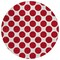 Homeroots 8' Red And Ivory Round Polka Dot Washable Indoor Outdoor Area Rug 614937 - alternate 4