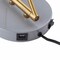 Jonathan Y Lynn 15 in. Swing Arm 1-Light Modern Midcentury Iron USB Charging Port LED Sconce, Grey/Brass Gold JYL1300C - alternate 7