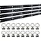 Mytee Products 8 ft L-Track Powder Coated (4) & Stud w/ Powder coated Ring (16) Tie Down System, 16PK LTK8-BLKx4-LTKS-BLKx16 - alternate 1