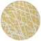 Homeroots 8' Round Gold and White Round Abstract Washable Non Skid Indoor Outdoor Area Rug 559267 - alternate 7
