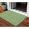 Homeroots 3' X 5' Green And Ivory Geometric Washable Indoor Outdoor Area Rug 602365 - alternate 1