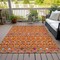 Homeroots 10' X 14' Orange Blue And Purple Geometric Washable Indoor Outdoor Area Rug 612213 - alternate 6