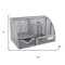 Homeroots 9" Gray Metal Desk Organizer 390046 - alternate 3