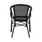 Homeroots Set of Two Black Upholstery Partially Open Back Dining Arm Chairs 653937 - alternate 7