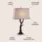 Jonathan Y Antler 29.5" Rustic Resin/Crystal LED Table Lamp, Brown/Clear JYL6306A - alternate 5
