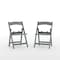 Flash Furniture HERCULES Kids Gray Resin Folding Chairs with White Gray Padded Seat, 2PK 2-LE-L-1K-GY-GG - alternate 1