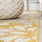 Jonathan Y Zinnia Modern Floral Textured Weave Yellow/Cream 5 ft Round Indoor/Outdoor Area Rug SMB110G-5R - alternate 4