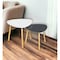 Homeroots Set of Two 22" Oak And Gray and White Nested Tables, 2PK 529141 - alternate 4