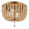 Jonathan Y Allison 10" 2-Light Shabby Chic Farmhouse Wood Beaded/Metal LED Flush Mount, Antique Gold/Cream JYL9074A - alternate 1