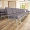 Flash Furniture Gray Fabric Church Chair, PK4 4-XU-CH0221-GY-SV-BAS-GG - alternate 6