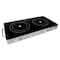 Brentwood Select 1800 Watt Double Infrared Electric Countertop Burner in Stainless Steel with Timer TS-382 - alternate 1