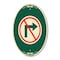 Signmission No Right Turn Graphic Only, 12 Inch X 18 Inch Architectural Oval, Heavy Gauge Aluminum A-OV-G-1218-23592 - alternate 1