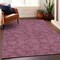 Homeroots 8' X 10' Eggplant And Ivory Geometric Washable Indoor Outdoor Area Rug 602362 - alternate 4